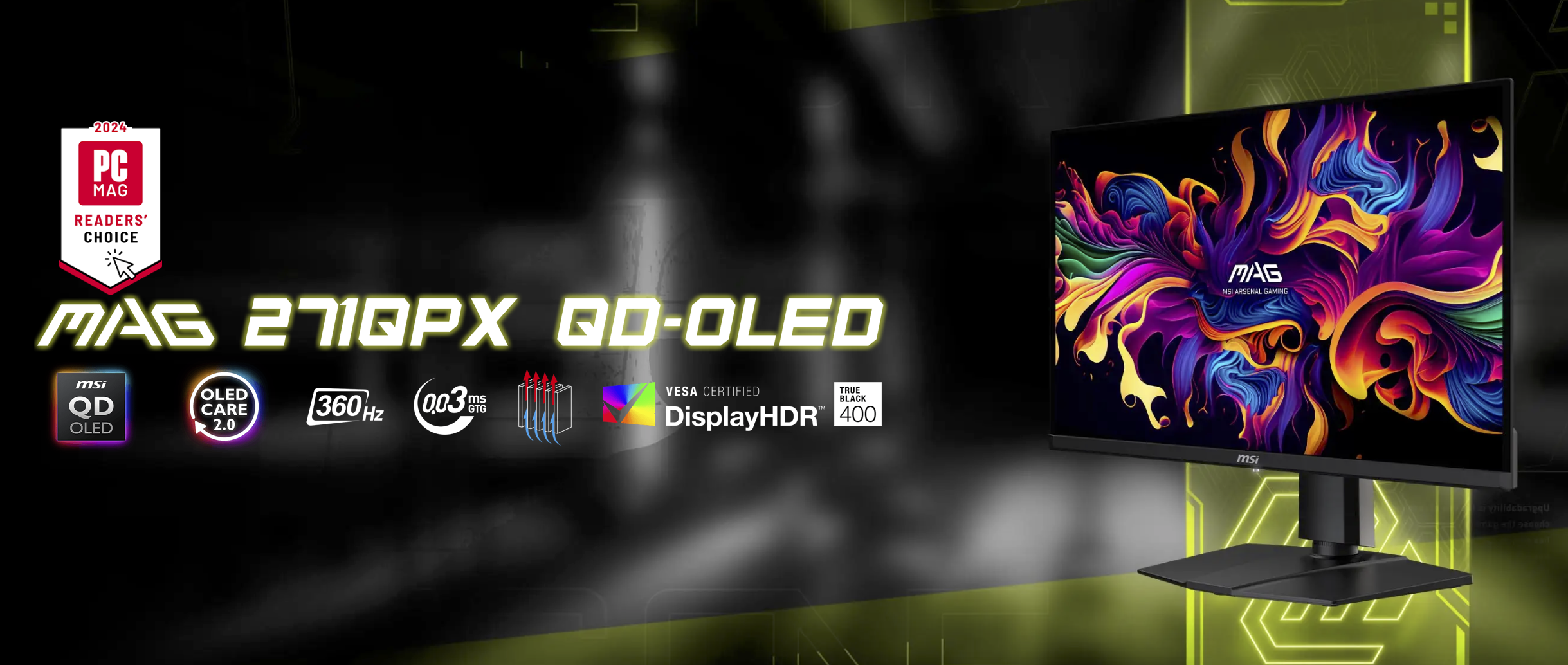 MSI MAG 271QPX QD-OLED 27 inch - Gaming Monitor
